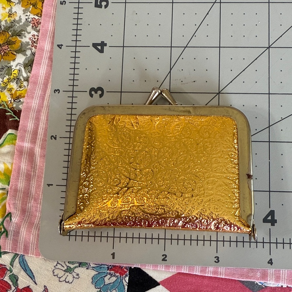 Vintage Gold Foil Embossed Sewing Kit